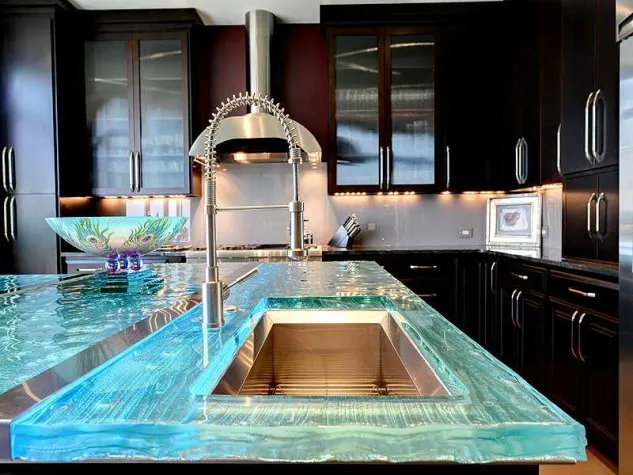 glass countertops elegant