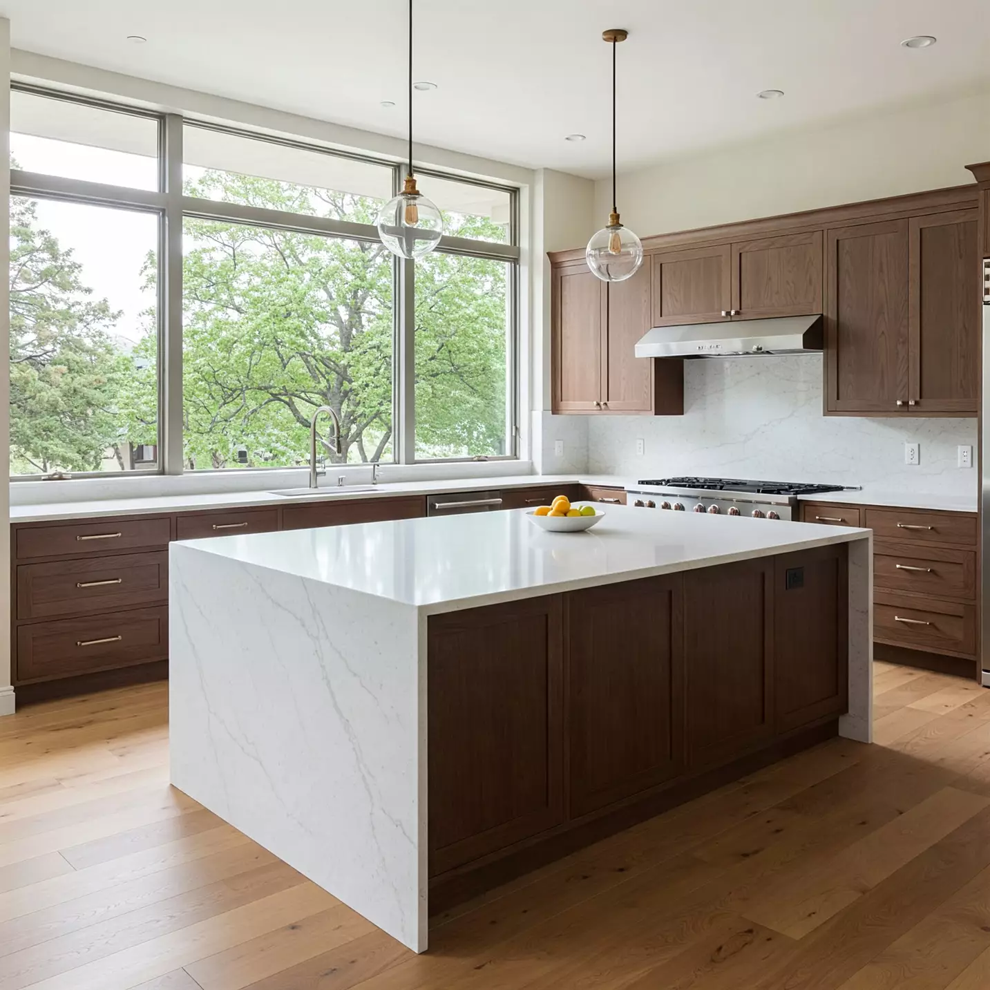 White And Wood Kitchen | Ok Countertops
