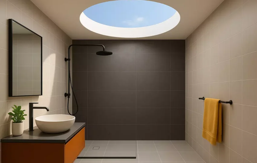 banner futuristic shower