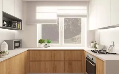 white and wood kitchen