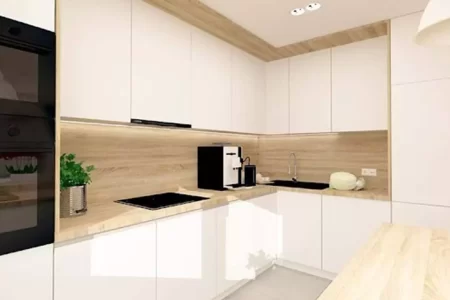 kitchen with quartz countertops and wood cabinets