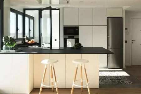 kitchen island in black